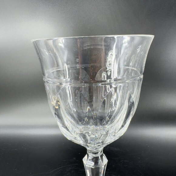 Josair Crystal Flute Drinking Glass Cup Goblet Marked On Bottom Clear Glass Vtg - Picture 8 of 12